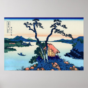 Poster Katsushika Hokusai - Lake Suwa in Shinano province