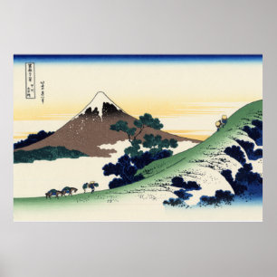 Poster Katsushika Hokusai. Le col de l'Inume dans la prov