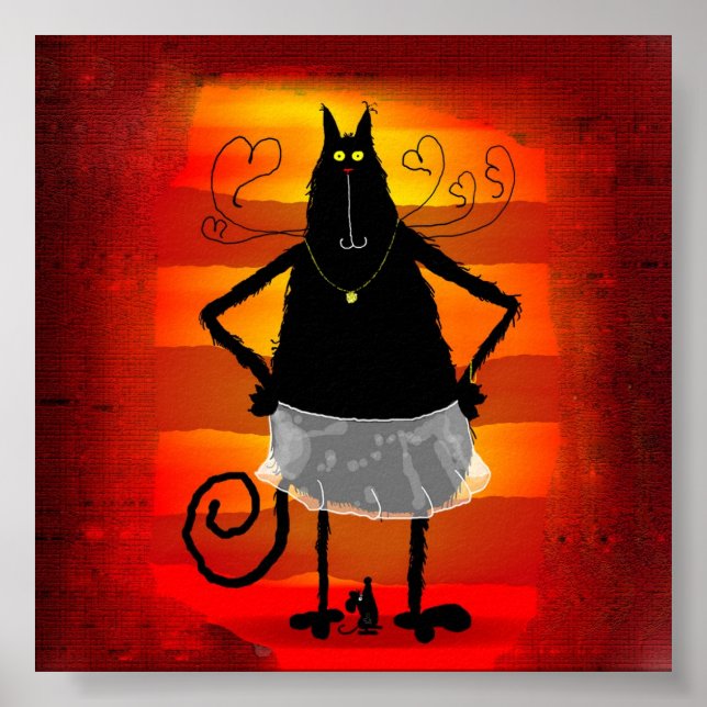 Poster Katzenballerina (Devant)