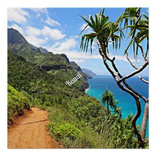 Poster Kauai - Côte Na Pali