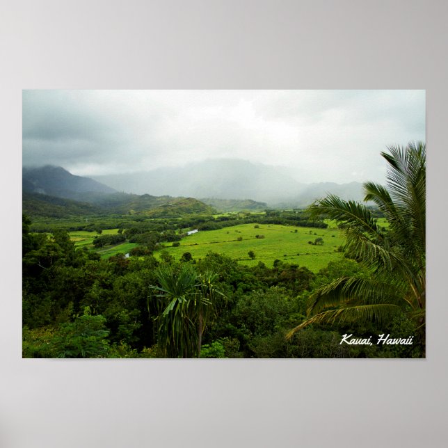 Poster Kauai, Hawaï Landscape Scene (Devant)