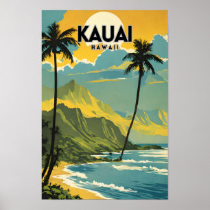 Poster Kauai Nostalgic Travel