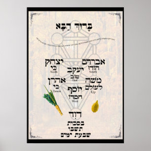 Poster Kavannah pour Lulav et Etrog