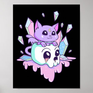 Poster Kawaii Chat Cute Pastel Goth Chats Déplaisants Sku