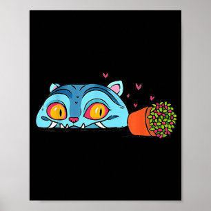 Poster Kawaii Demon Chat Drôle Anime Otaku Japonais