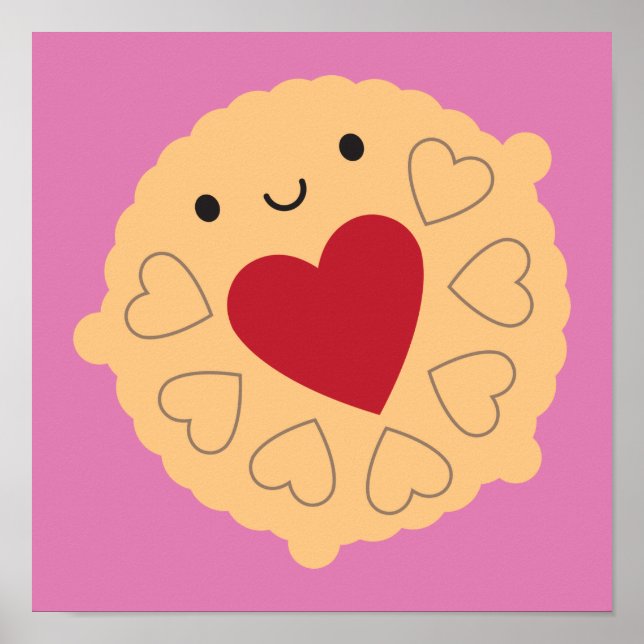 Poster Kawaii Jammie Dodger Biscuit (Devant)