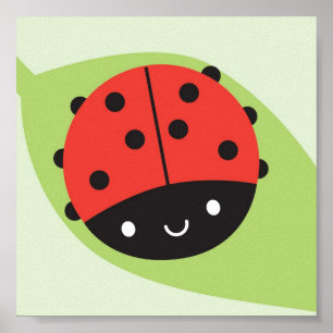 Poster Kawaii Ladybug