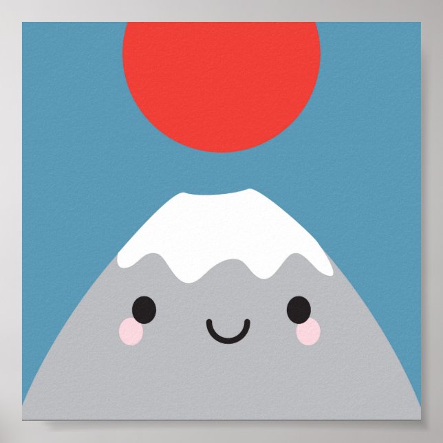 Poster Kawaii Mt Fuji San (Devant)