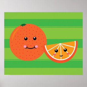 Poster Kawaii Orange