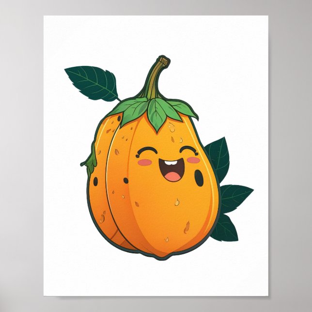 Poster Kawaii Papaya (Devant)
