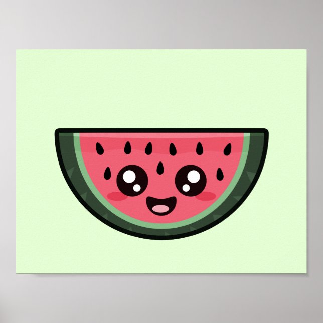 Poster Kawaii Watermelon (Devant)