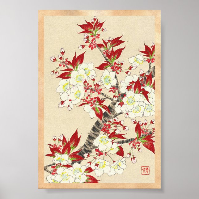 Poster Kawarazaki Shodo Floral Calendrier du Japon (Devant)