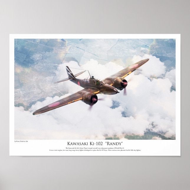 Poster Kawasaki Ki-102 "Randy" (Devant)