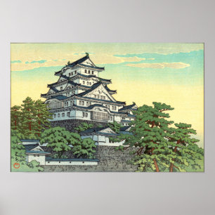 Poster Kawase Hasui Pacific Transport Lines Himeji Castle