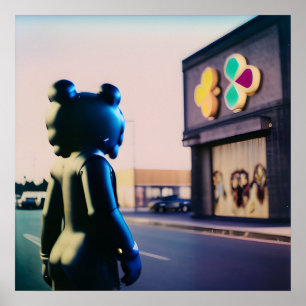 POSTER KAWS SUR LA ROUTE