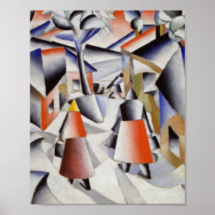 Poster Kazimir Malevich - Matin Dans Le Village