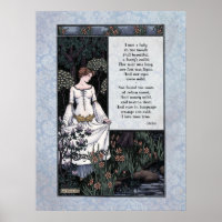 Keats "La Belle Dame" Victorian Art Poetry 18x24