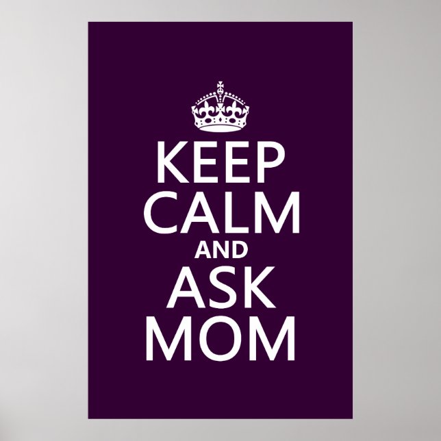 Poster Keep Calm and Ask Mama (Devant)