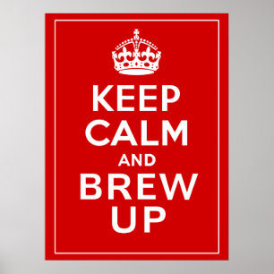 Poster Keep Calm and Brew Up ~ British Fun