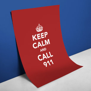 Poster Keep Calm and Call 911