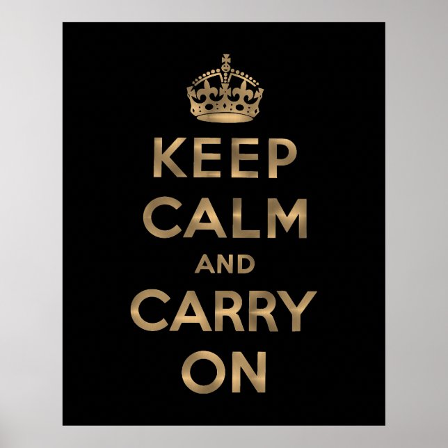 Poster Keep Calm and Carry (Devant)