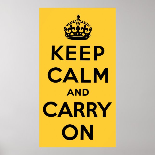 Poster Keep Calm and Carry (Devant)