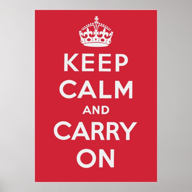 Poster Keep Calm and Carry (Devant)