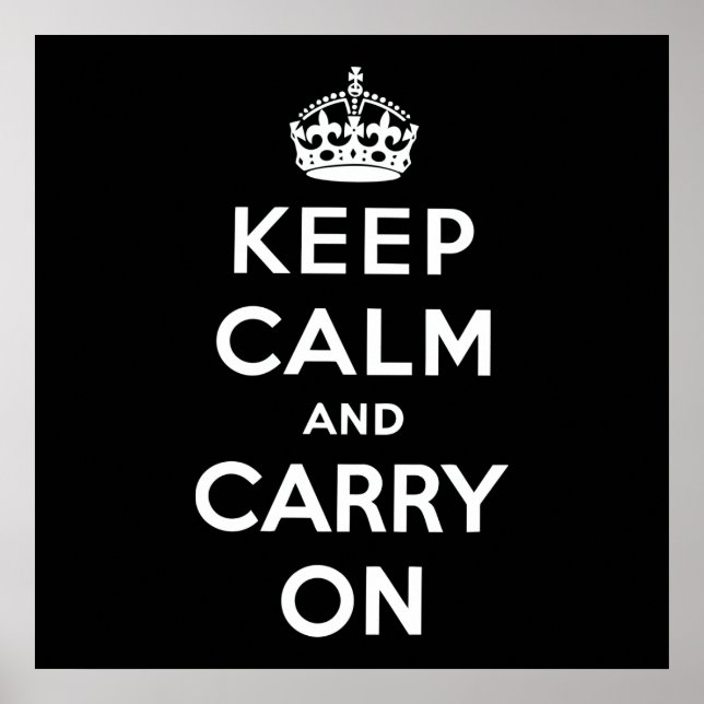 Poster Keep Calm and Carry (Devant)