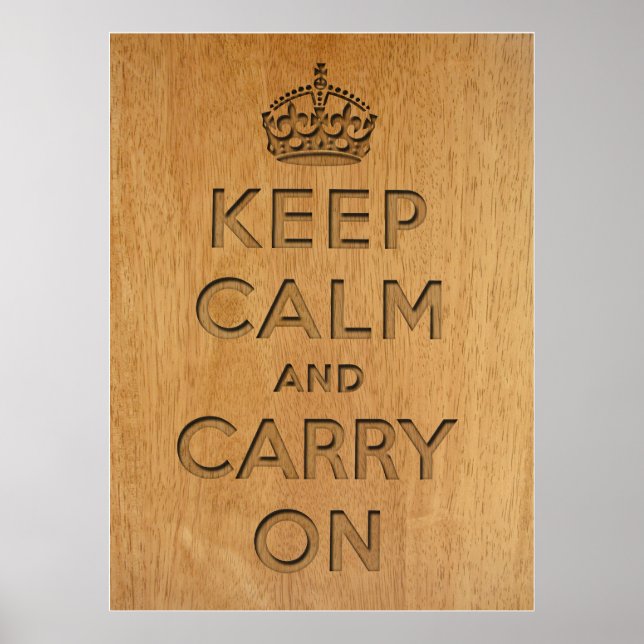 Poster Keep Calm and Carry (Devant)