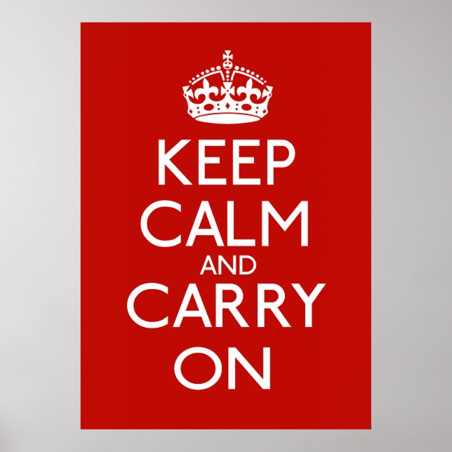 Poster Keep Calm and Carry (Devant)