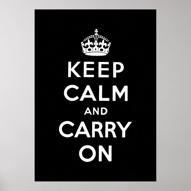 Poster keep calm and carry on original (Devant)