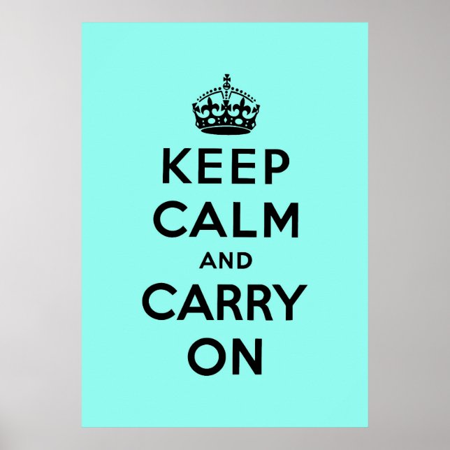 Poster keep calm and carry on original (Devant)