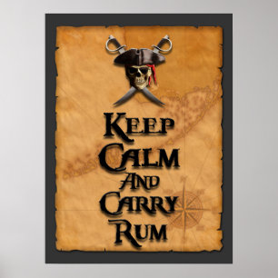 Poster Keep Calm And Carry Rum