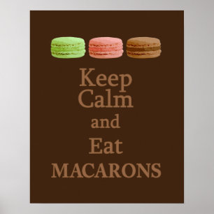 Poster Keep Calm and Eat Macarons