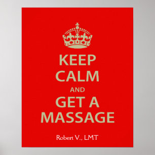 Poster Keep Calm and Get a Massage
