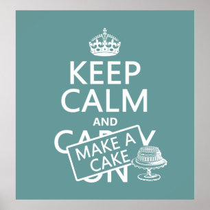 Poster Keep Calm and Make a Cake