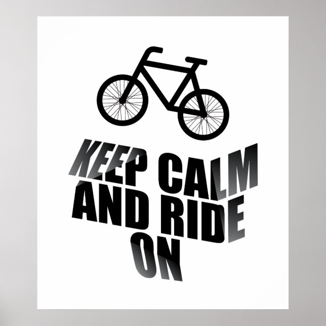 Poster Keep calm and ride (Devant)