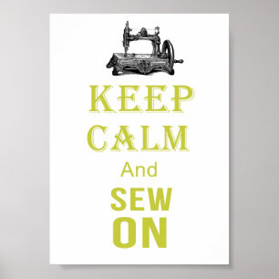 Poster Keep Calm and sew On