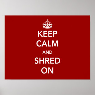 Poster Keep Calm and Shred On