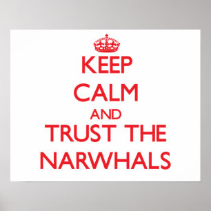 Poster Keep calm and Trust the Narwhals
