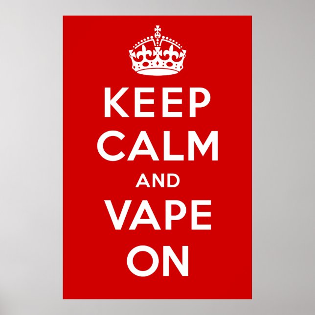 Poster Keep Calm and Vape On (Devant)