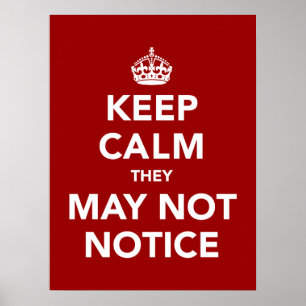 Poster Keep Calm They May Not Notice