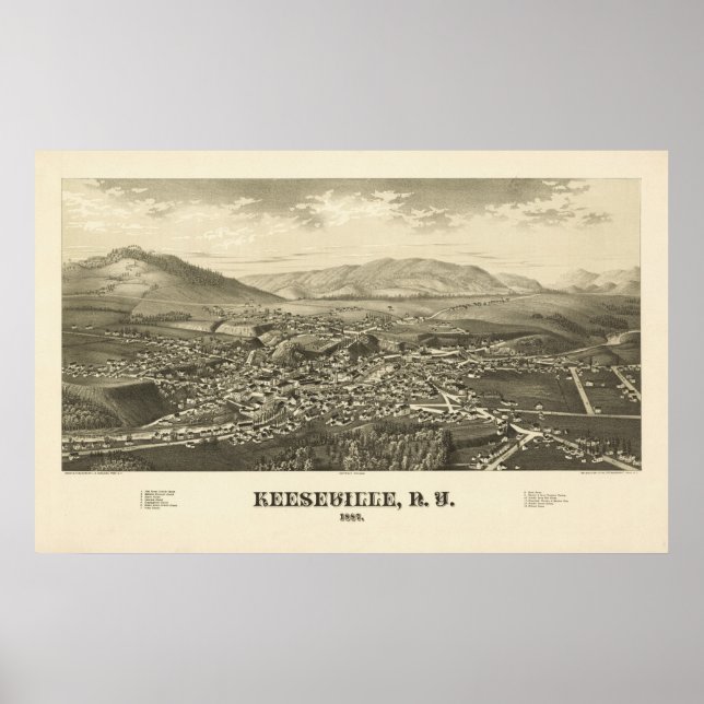 Poster Keeseville NY 1887 Imprimer (Devant)