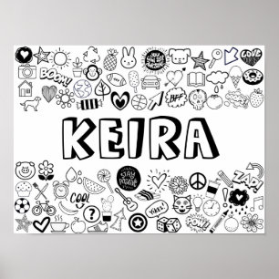 Poster 'KEIRA' Couleur-it-Yourself Outline Design
