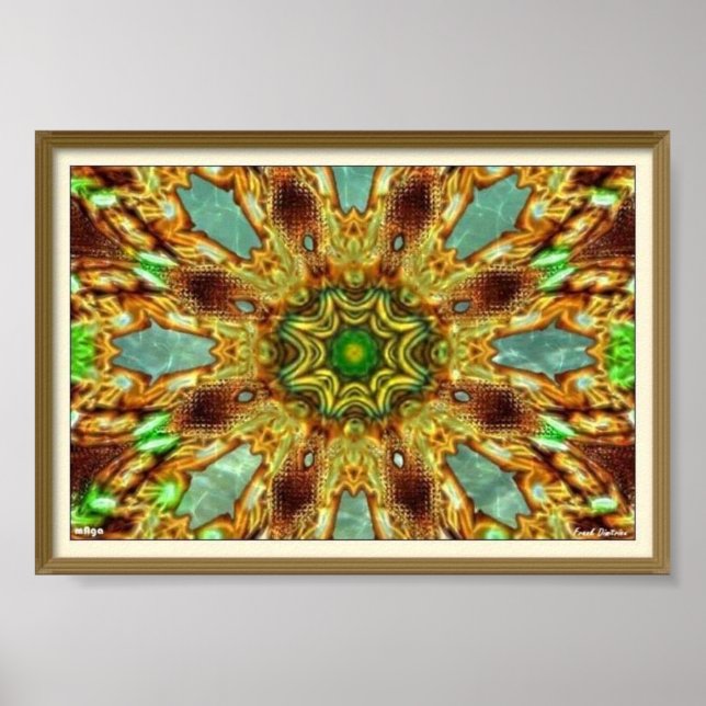 Poster Keleidoscopique Trippy (Devant)