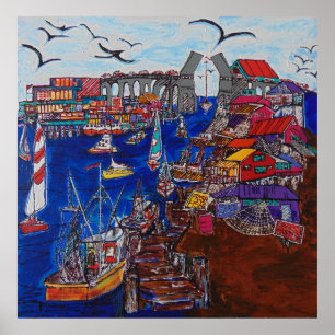 Poster Kemah, Texas vers les années 1970