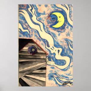 Poster Ken Gage 1992 Moontrap Fine Art