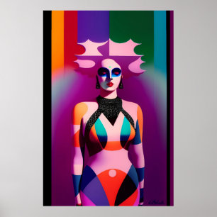 Poster Ken Gage Rainbow's Gravity Pop Surréalisme