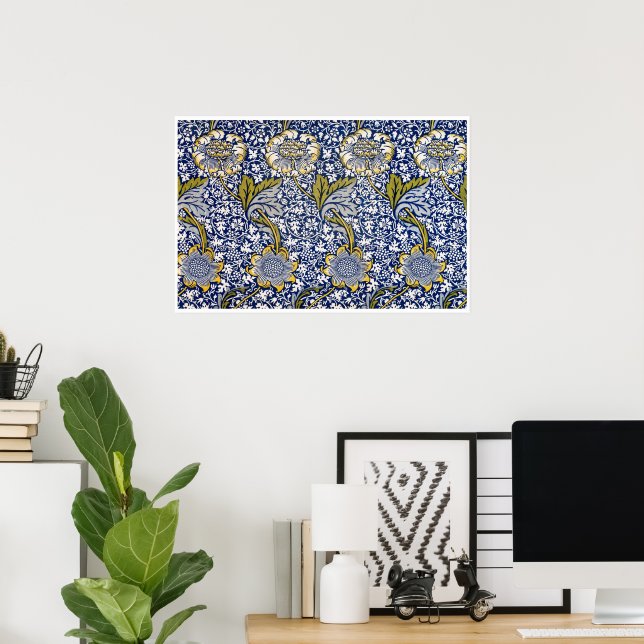 Poster Kennet par William Morris, Vintage Textile Art (Bureau à domicile)
