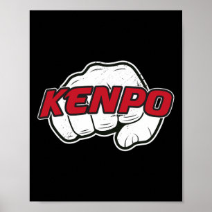 Poster Kenpo Karate Arts martiaux Poing d'autodéfense